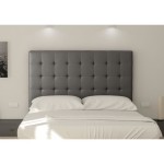 tete de lit grise 160