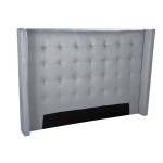 tete de lit grise 160