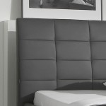 tete de lit grise 160