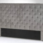 tete de lit velours gris