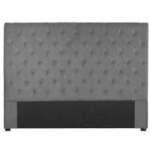 tete de lit velours gris