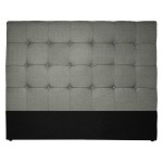 tete de lit velours gris