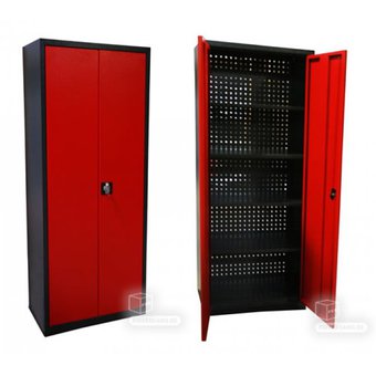 armoire de bureau rouge