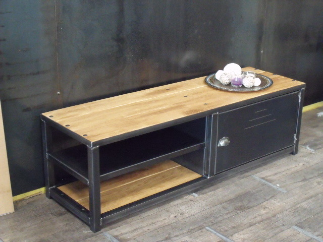 buffet bas bois et metal