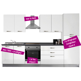 buffet de cuisine blanc laque