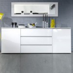 buffet de cuisine blanc laque
