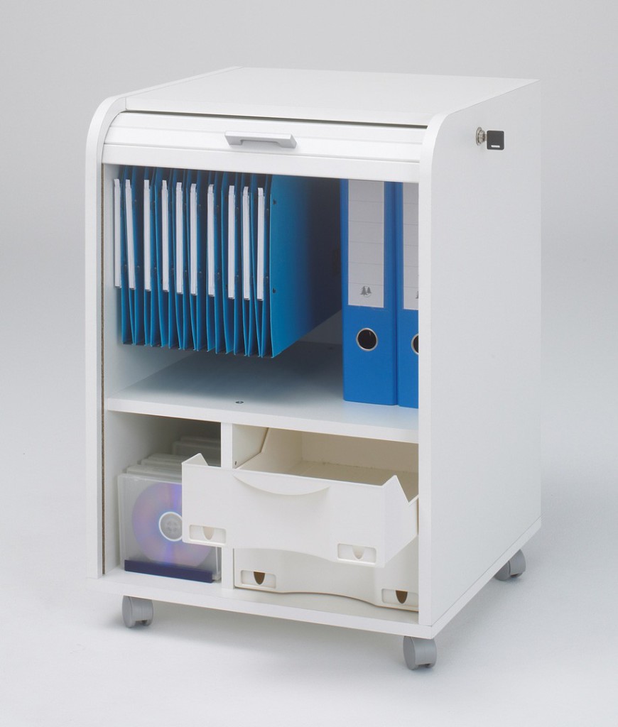 caisson de bureau a rideau