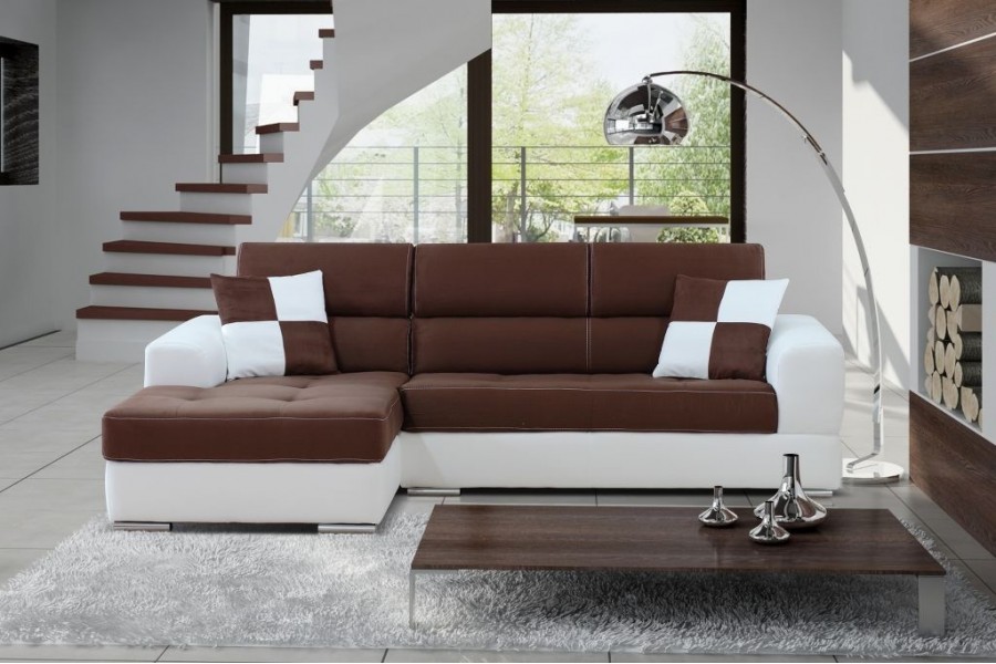 canape d'angle chocolat