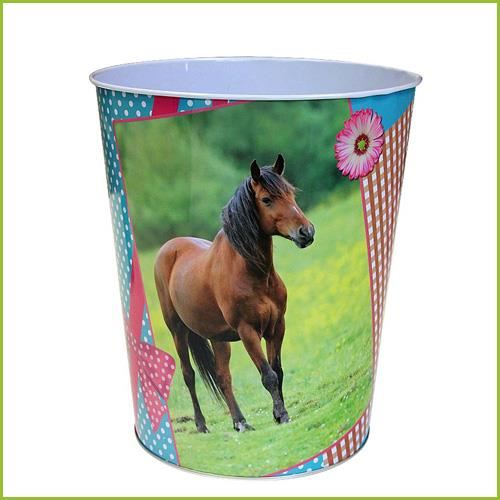 corbeille a papier cheval