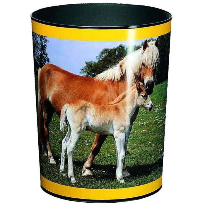 corbeille a papier cheval