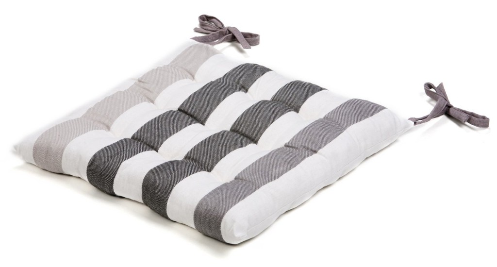 galette de chaise gris argent