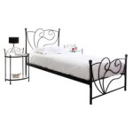 lit 1 personne fer noir