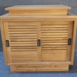 meuble bas salle de bain porte coulissante