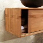 meuble bas salle de bain porte coulissante