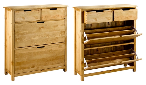 meuble chaussures en pin