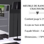 meuble chaussures facade miroir