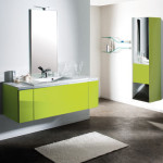 meuble salle de bain vert