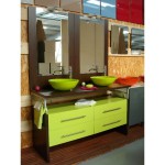 meuble salle de bain vert