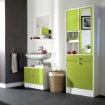 meuble salle de bain vert