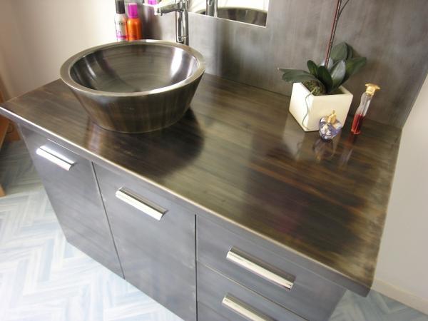 meuble salle de bain zinc