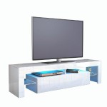 meuble tv bas armoire basse lima v2 en blanc