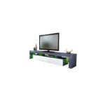 meuble tv bas armoire basse lima v2 en blanc