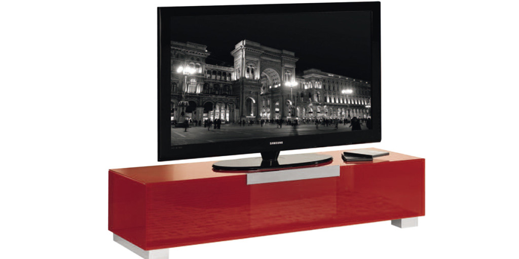 meuble tv bas rouge