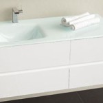 meuble vasque verre salle de bain