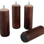 pieds de lit ronds en bois