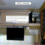 support mural tv vertical