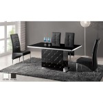 table a manger noire laquee