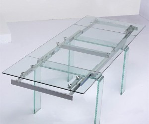 table a manger verre extensible