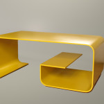 table basse jaune