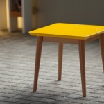 table basse jaune