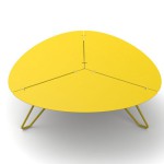 table basse jaune
