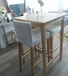 table de bar ikea bjorkudden