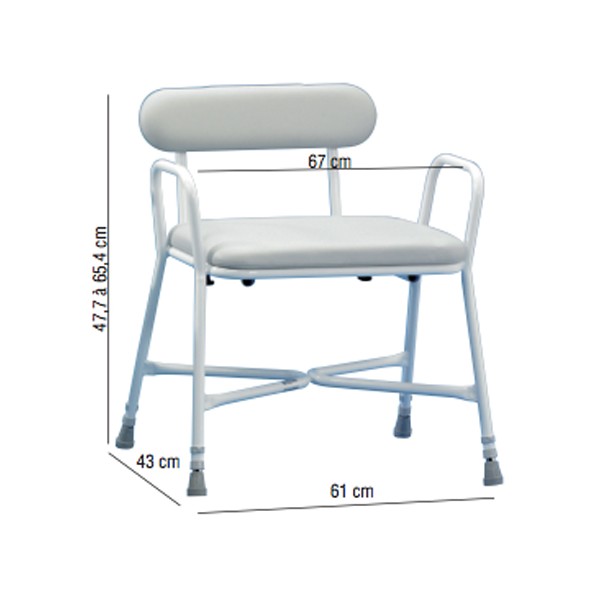 tabouret de douche avec dossier