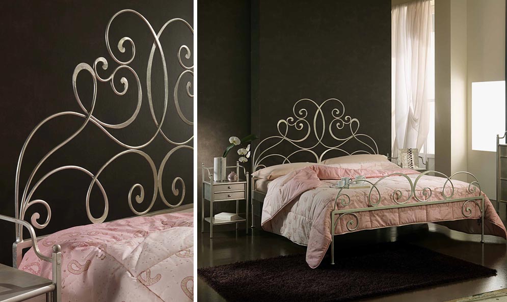 tete de lit fer forge 160