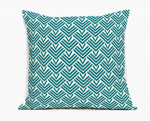 coussin deco bleu