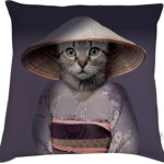 coussin deco chat