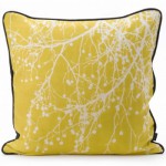 coussin deco jaune