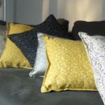 coussin deco jaune