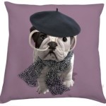 coussin deco violet