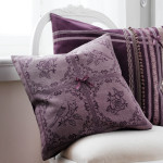 coussin deco violet