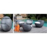 fauteuil boule salon de jardin