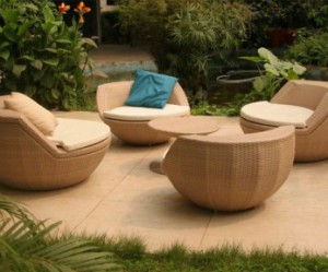 fauteuil boule salon de jardin