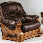 fauteuil salon bois massif