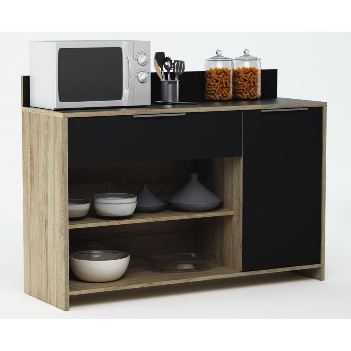 buffet de cuisine noir pas cher
