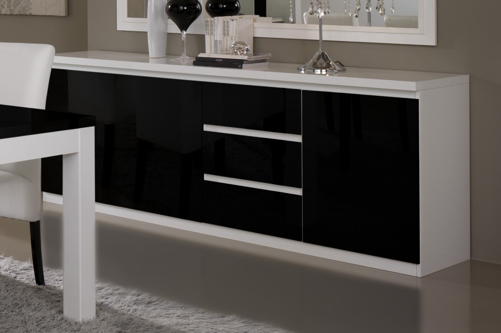 buffet de cuisine noir pas cher