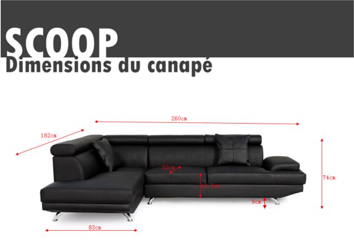 canape d'angle scoop